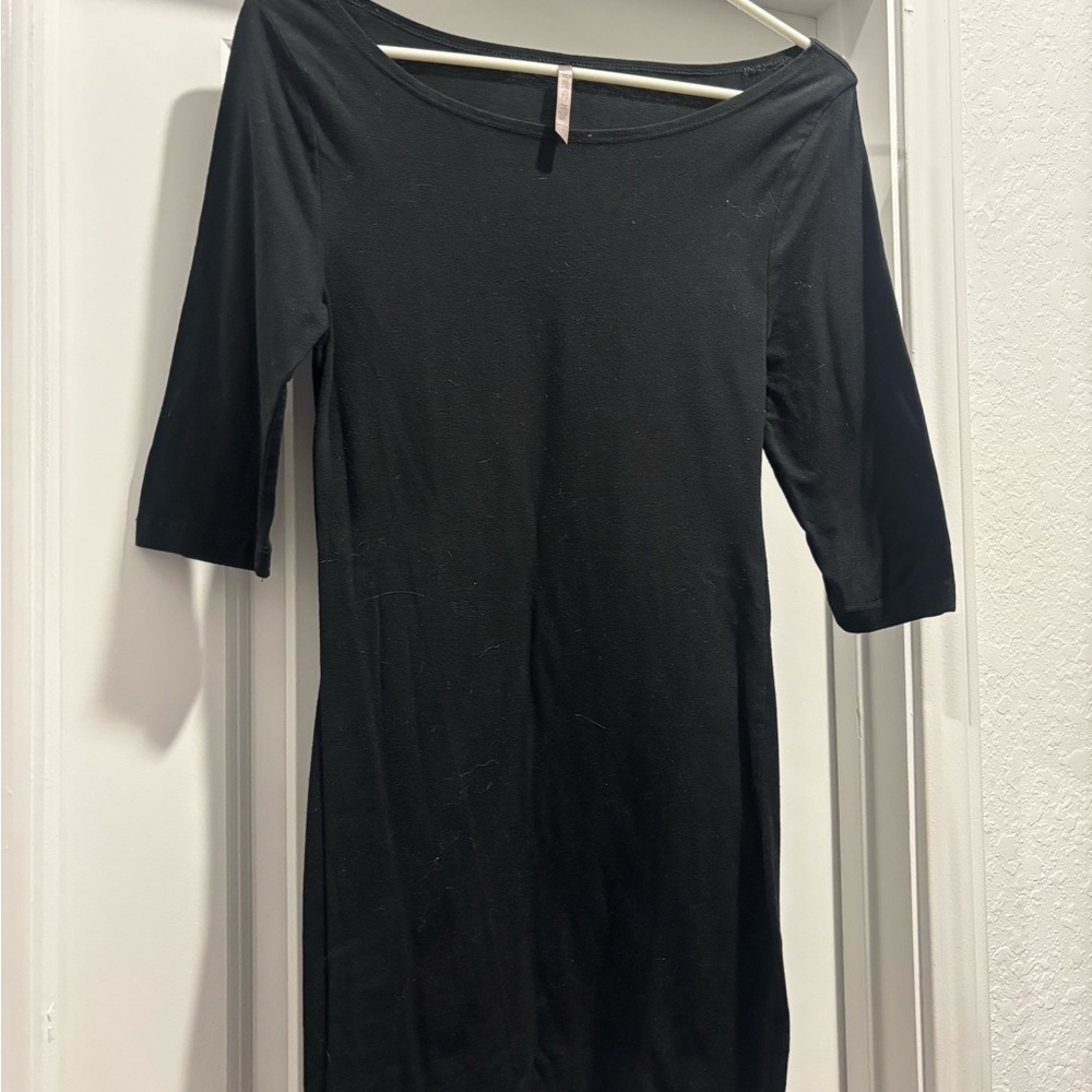 Heart Hips Classic Black Long Sleeve Dress